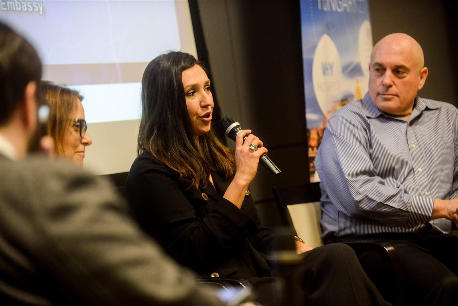 Ale Barav speaking on a panel